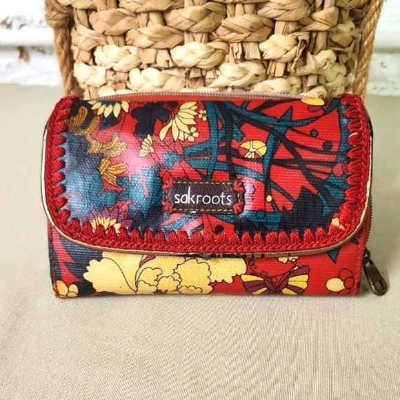 Sakroots Handbags - Sakroots Red Floral Women's Wallet